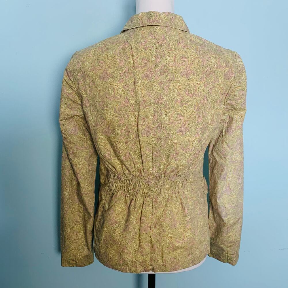 J. Crew Collection Liberty Yellow Floral Cotton Blazer Size 6 - Picture 4 of 7